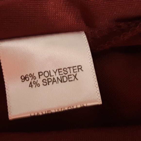 Harlowe and Graham Top Womens Juniors Medium Red Velvet Strappy Stretch Burgundy - Picture 12 of 14